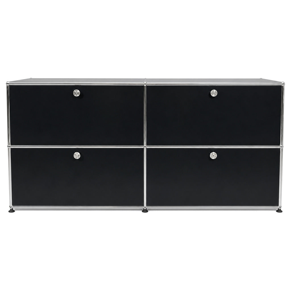 USM Haller Sideboard 2x2 Graphitschwarz