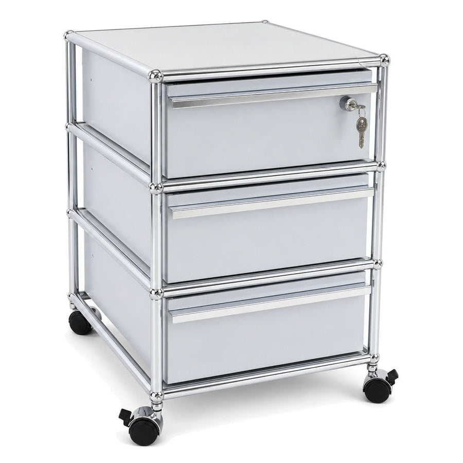 USM Haller Rollcontainer Mattsilber