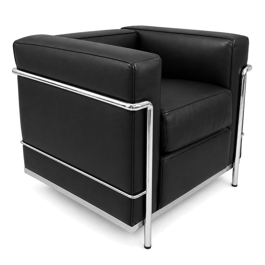 Cassina LC2 Sessel Leder extra schwarz