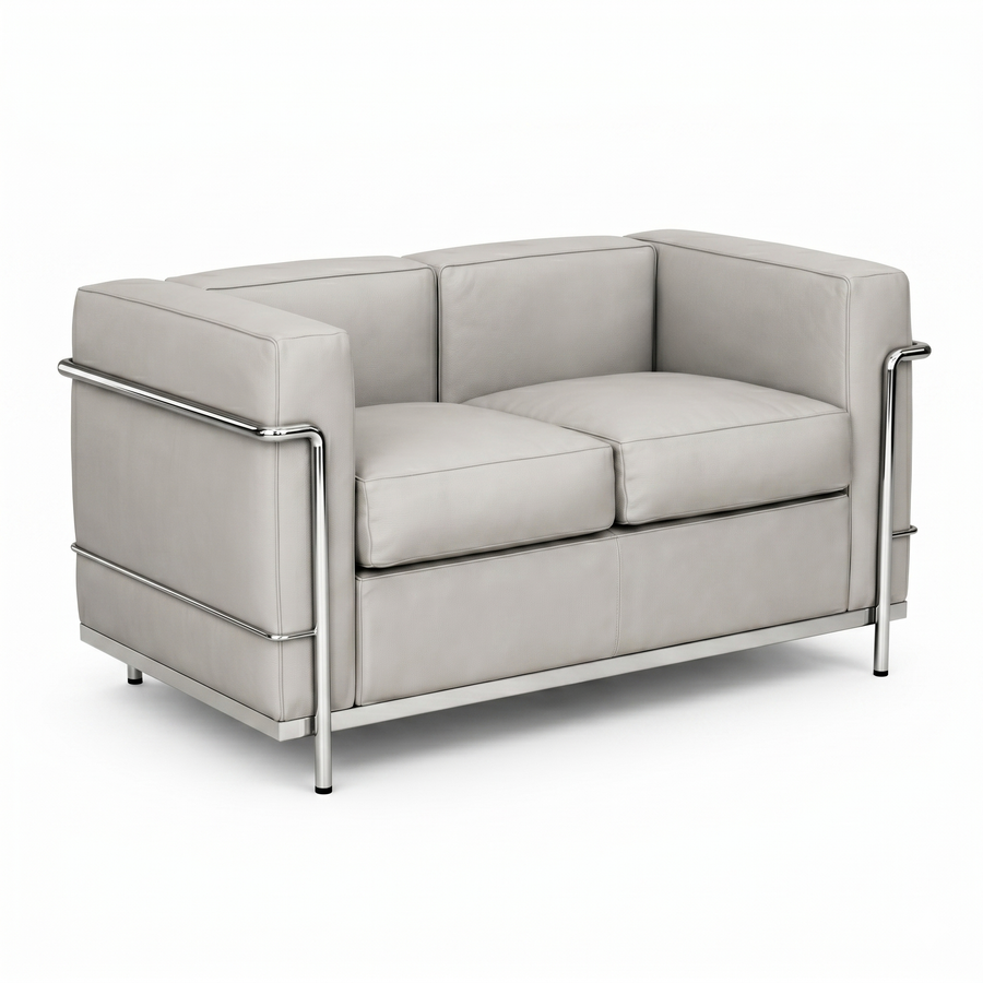 Cassina LC2 2-Sitzer Leder grau