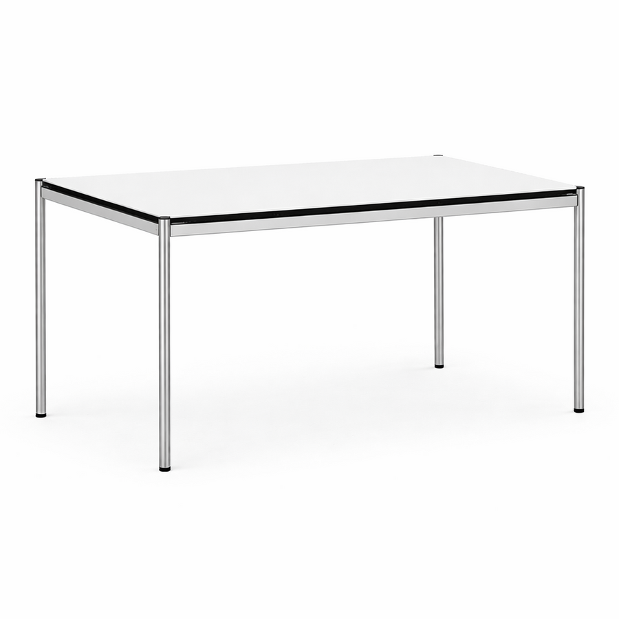 USM Haller Tisch 125x75cm perlgrau/weiß