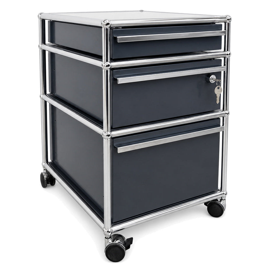 USM Haller Rollcontainer 3 Schubladen anthrazit