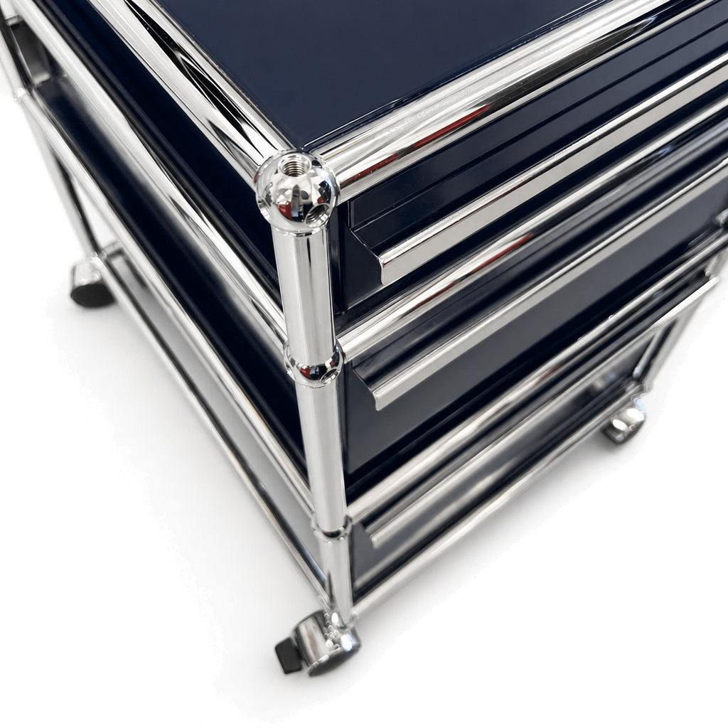 USM Haller Rollcontainer Stahlblau