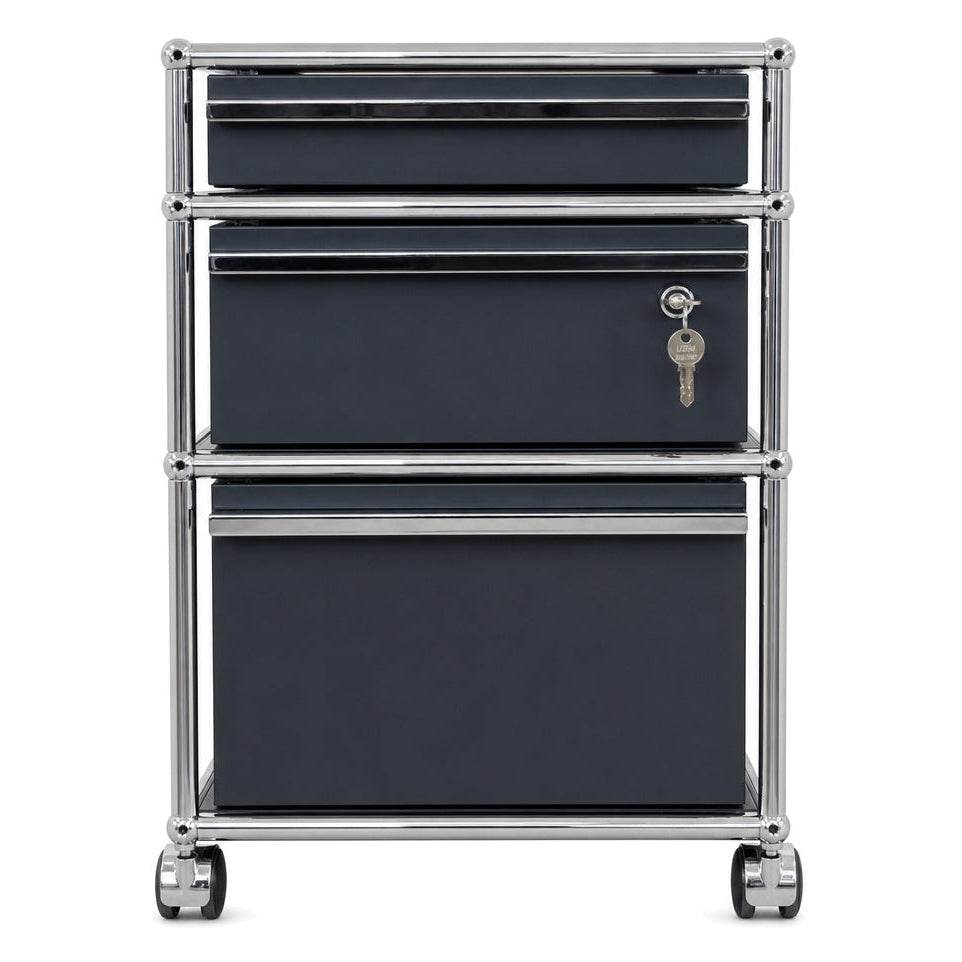 USM Haller Rollcontainer 3 Schubladen anthrazit
