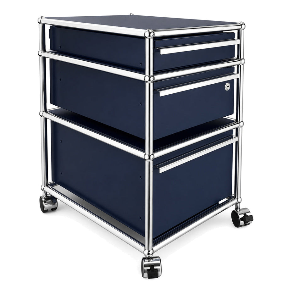 USM Haller Rollcontainer Stahlblau