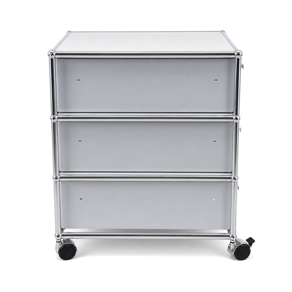 USM Haller Rollcontainer Mattsilber