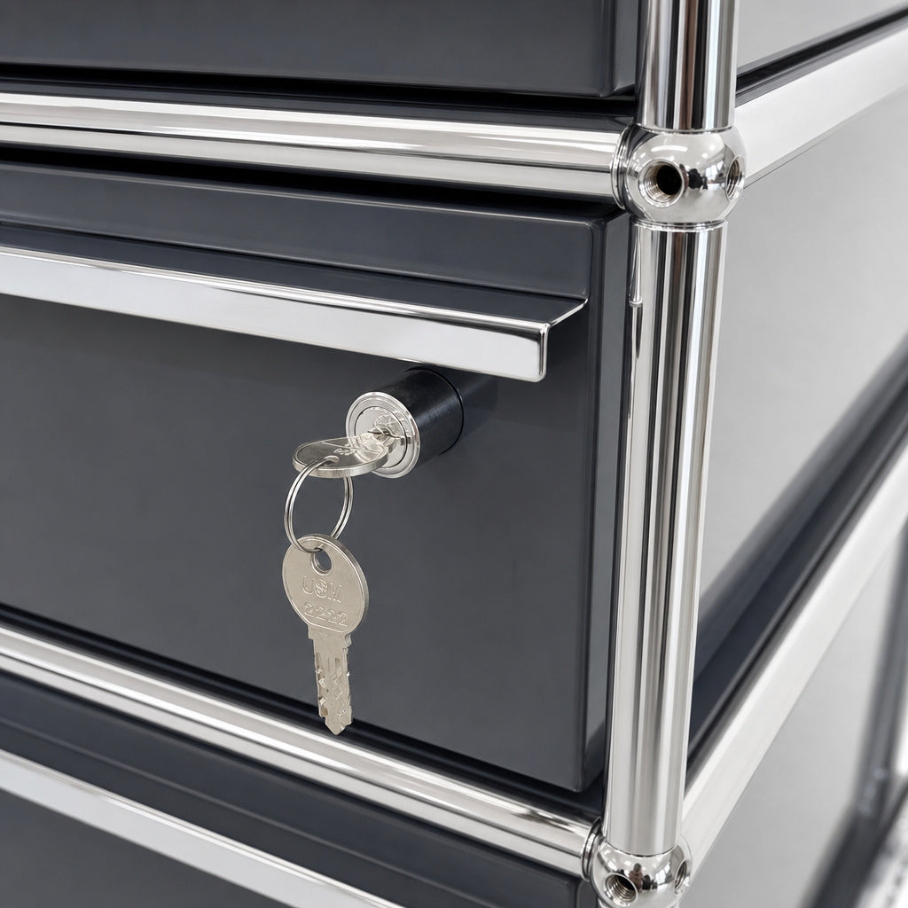 USM Haller Rollcontainer 3 Schubladen anthrazit