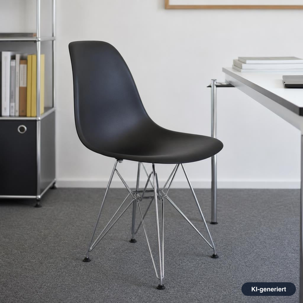 Vitra Eames Plastic Side Chair DSR schwarz